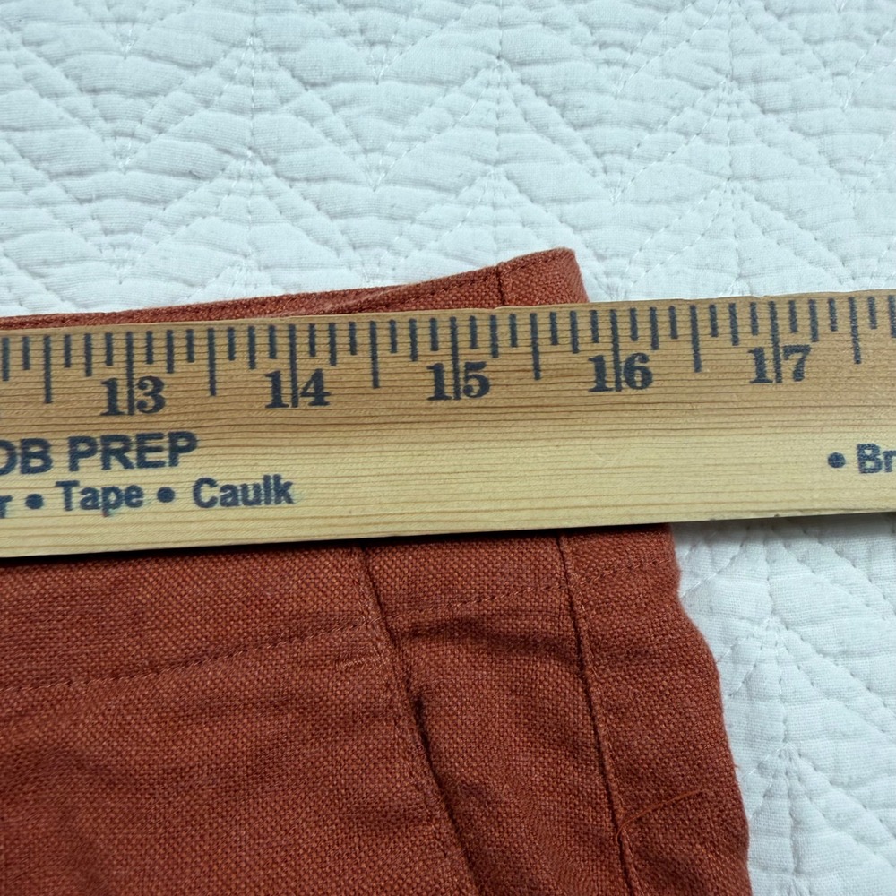 Marine Layer Women Rust Orange Wide Leg Tencel Blend Pleated Trousers Sz 10 NEW - Picture 6 of 11